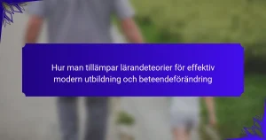 Hur man tillämpar lärandeteorier för effektiv modern utbildning och beteendeförändring