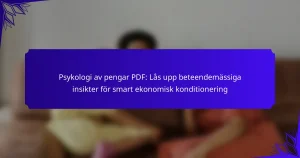 Psykologi av pengar PDF: Lås upp beteendemässiga insikter för smart ekonomisk konditionering